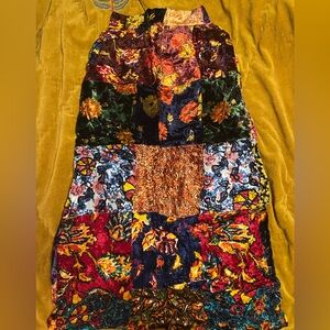 Vintage Velvet Patchwork Skirt